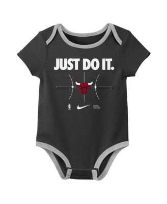 Newborn 2-Pack Red/Black&nbsp;Chicago Bulls Just Do It Bodysuit Set