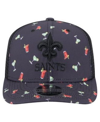 Men's&nbsp;Navy/Black New Orleans Saints Adventure Drinks Pattern 9SEVENTY Stretch-Snap Hat