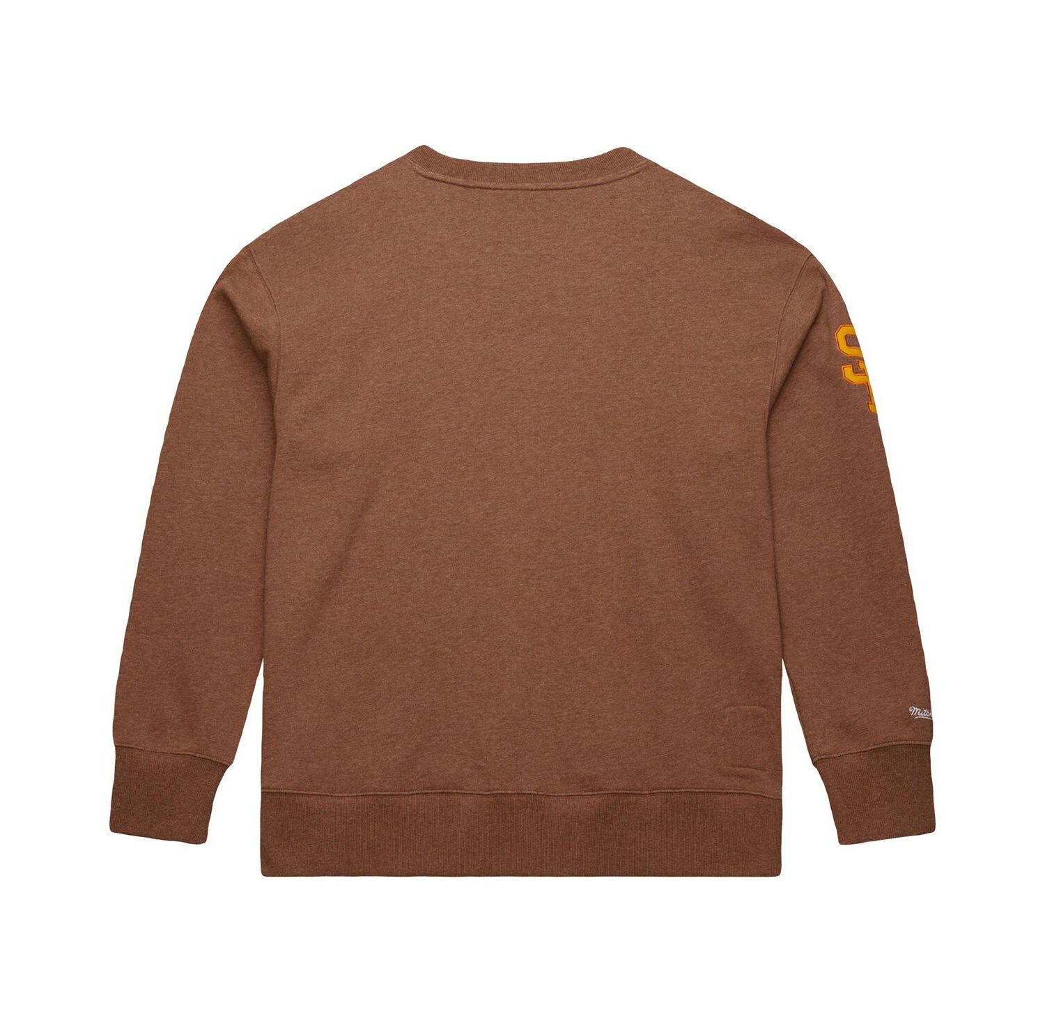 Men's Tony Gwynn Brown San Diego Padres Legends Collection Vintage Logo Name & Number Fleece Pullover Sweatshirt