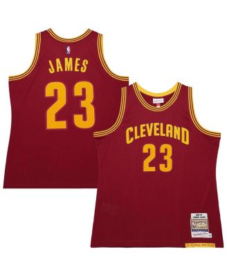 Mitchell & Ness - Men's LeBron James Wine Cleveland Cavaliers Hardwood Classics 2015/16 Authentic Jersey