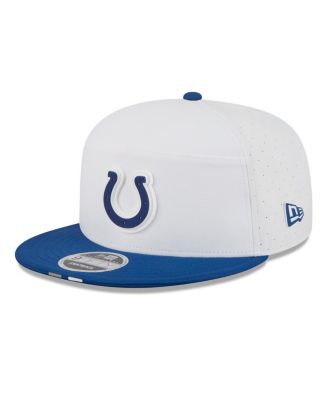 New Era - Men's White/Royal Indianapolis Colts 2025 NFL Training Camp Split Panel 9FIFTY Snapback Hat