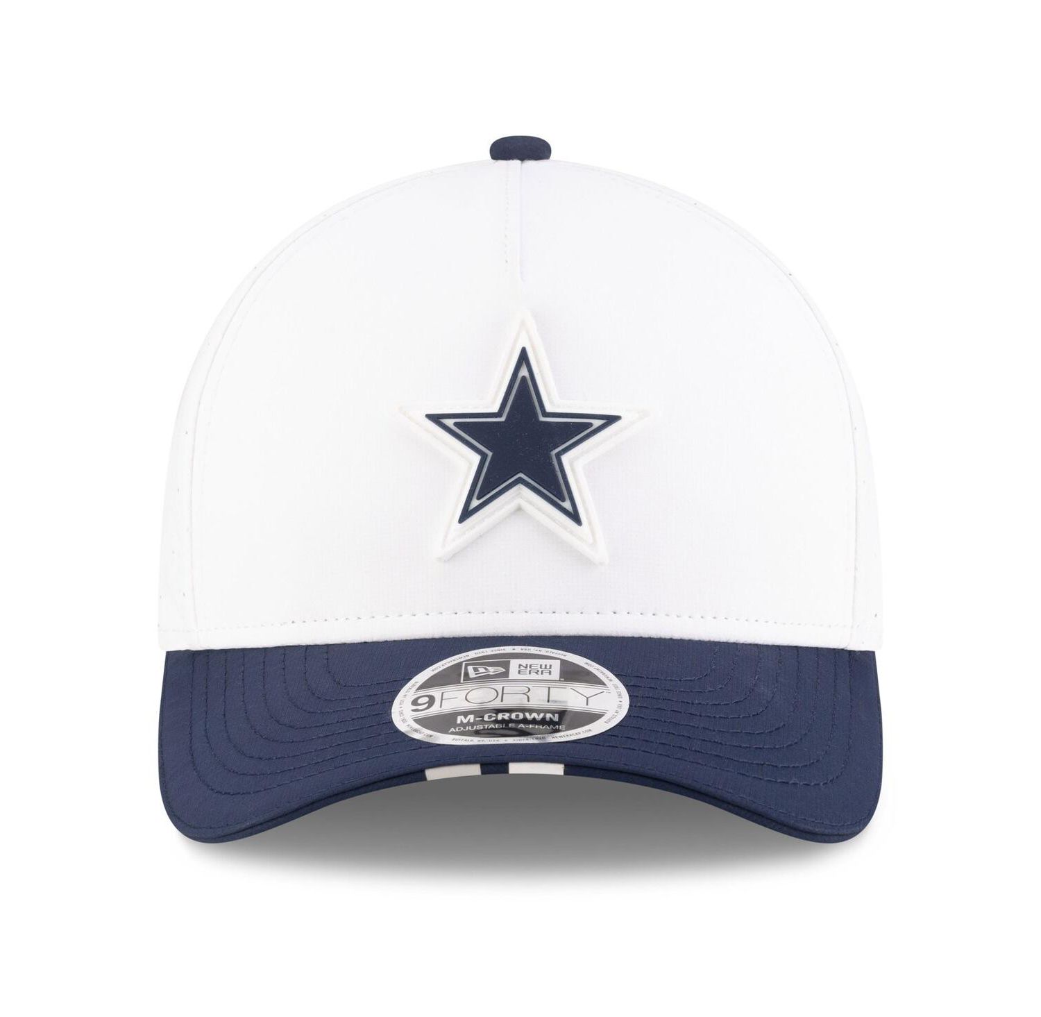 Men's White/Navy Dallas Cowboys 2025 NFL Training Camp A-Frame 9FORTY Adjustable Hat