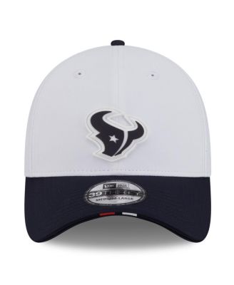 Men's White/Navy Houston Texans 2025 NFL Training Camp 39THIRTY Flex Hat