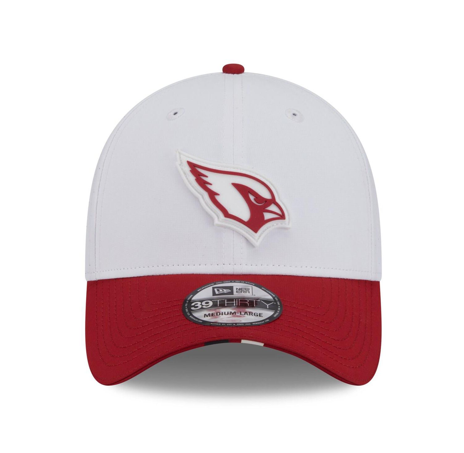Men's White/Cardinal Arizona Cardinals 2025 NFL Training Camp 39THIRTY Flex Hat