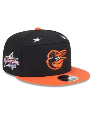 New Era - Men's Black/Orange Baltimore Orioles 2025 MLB All-Star Game Side Patch 9FIFTY Snapback Hat