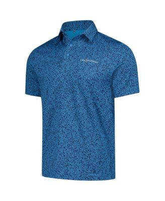 Men's Blue THE PLAYERS Drive Gnome Print Polo Shirt