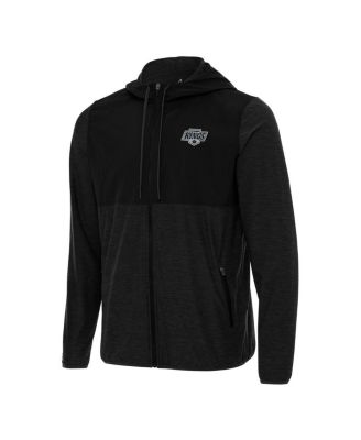Antigua - Men's Black Los Angeles Kings Sway Full-Zip Hoodie Jacket