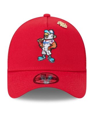 Men's Red Washington Nationals 2025 Big League Chew A-Frame 9FORTY Adjustable Trucker Hat