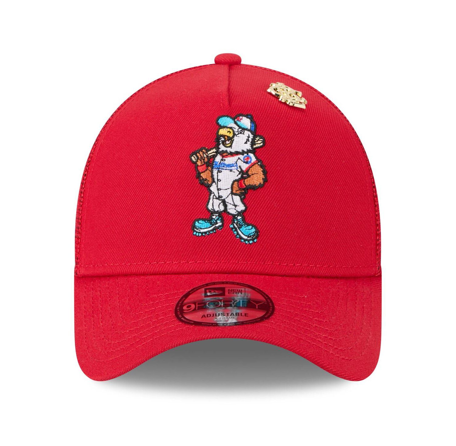Men's Red Washington Nationals 2025 Big League Chew A-Frame 9FORTY Adjustable Trucker Hat