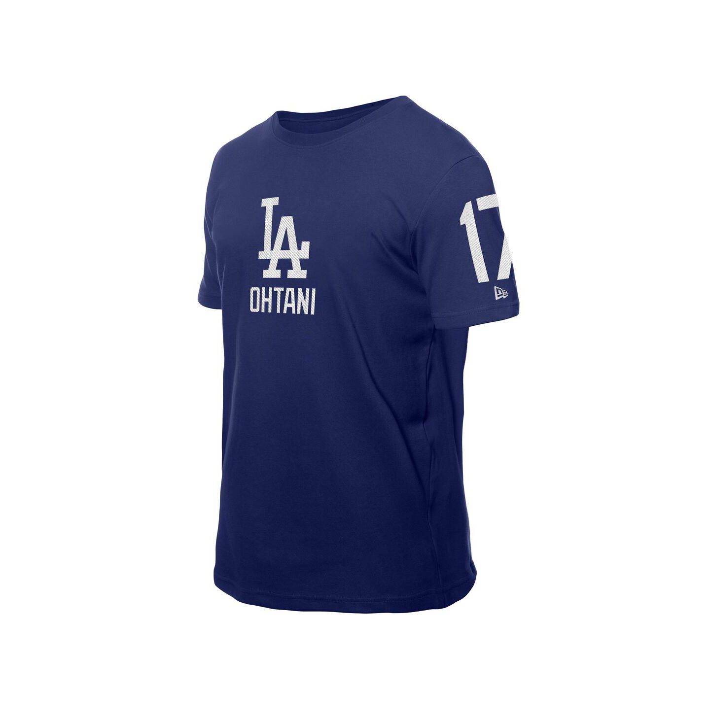 Мужская футболка New Era Shohei Ohtani Royal Los Angeles Dodgers Design Lab Name & Number — фото 2