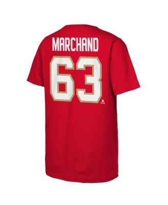 Big Boys and Girls Brad Marchand Red Florida Panthers Player Name Number T-Shirt