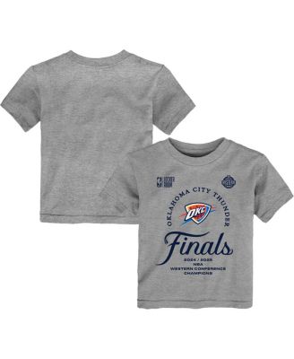 Outerstuff - Toddler Gray Oklahoma City Thunder 2025 Western Conference Champions Locker Room T-Shirt
