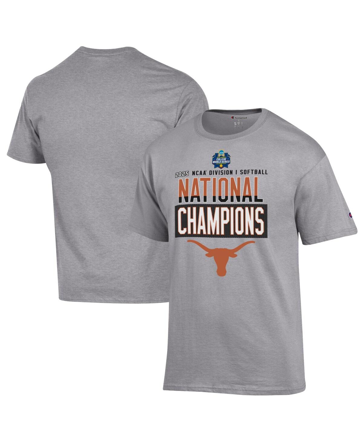 Men's Gray Texas Longhorns 2025 Ncaa Softball Women's College World Series Champions Locker Room T-Shirt - Gray