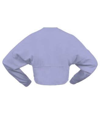 Women's Violet Golden State Valkyries Jumbo Print Oversized Cropped Long-Sleeve T-Shirt