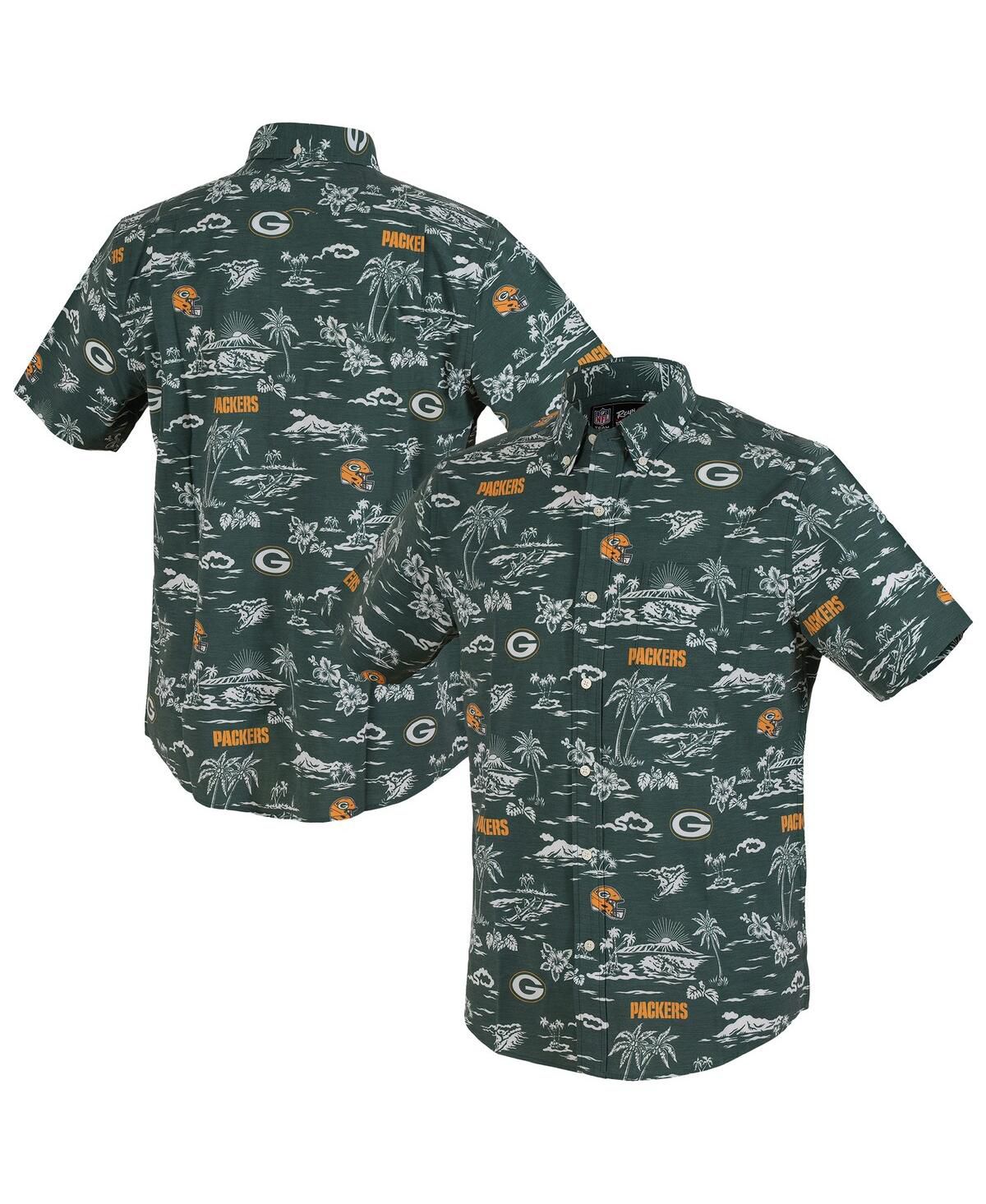 Мужская зеленая рубашка на пуговицах Green Bay Packers Kekai Performance