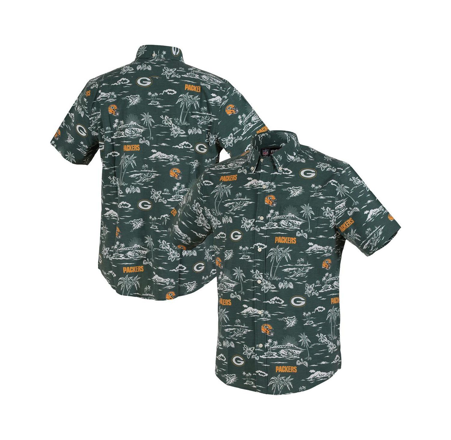 Men's Green Green Bay Packers Kekai Performance Button-Down Shirt