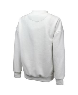 Women's White Indiana Pacers Classic Tri-Blend Pullover Sweatshirt