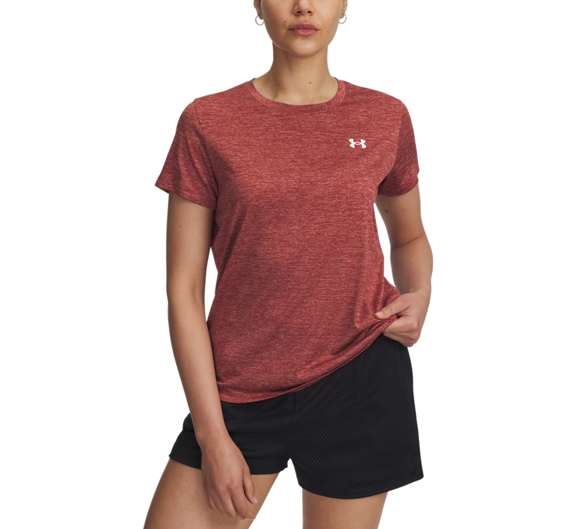 Under Armour Women's Tech Twist Short-sleeve Top In Burgundy