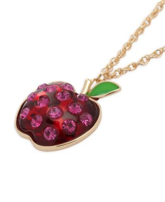 Faux Stone Straight Apple Pendant Chain Necklace