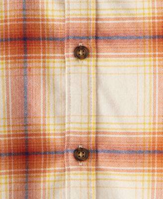 Toddler Boys Plaid Cotton Long-Sleeve Hooded Button-Down Shirt