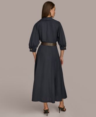 Women's Belted Midi Shirtdress