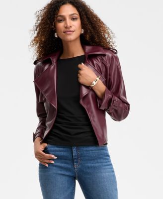 Women's Short-Sleeve Ruched Boatneck Top, Macy's Exclusive