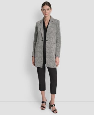 Women's Notch-Lapel Single-Button Long-Sleeve Jacket