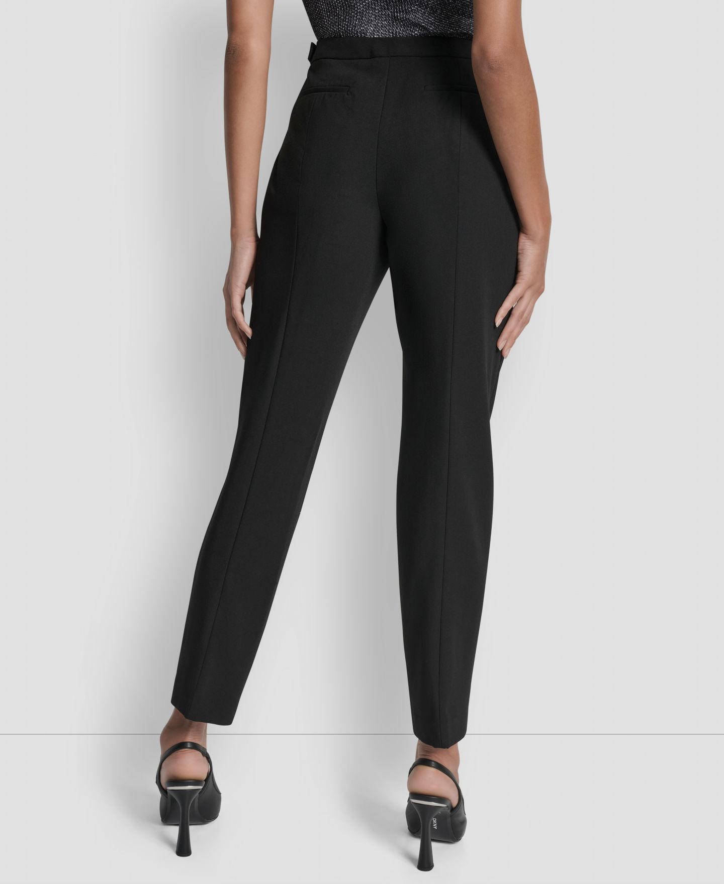 Женские брюки DKNY Slim Ankle Trousers, цвет: Чёрный — фото 2