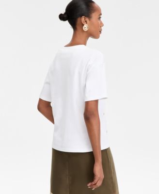 Women's Short-Sleeve Grommet Top, Macy's Exclusive