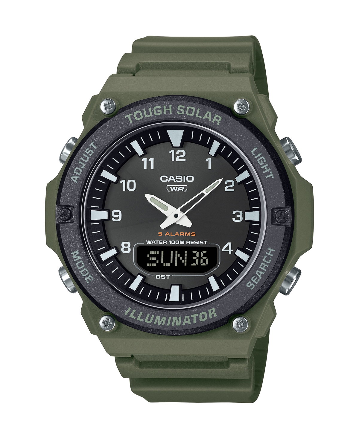 Men's Analog Green Resin Watch, 52.5mm - Green