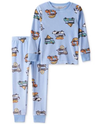 Carter's - Toddler Boys Truck-Print Velour Long-Sleeve 2-Piece Pajamas