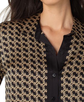 Women's Long-Sleeve Button-Front Woven Shirt