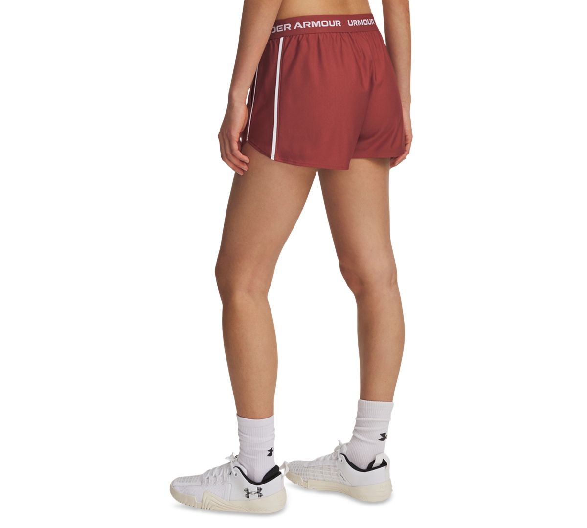Under Armour Women's Ua Tech Play Up Training Shorts In Brown