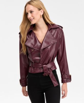 Women's Faux-Leather Biker Jacket, Macy's Exclusive 