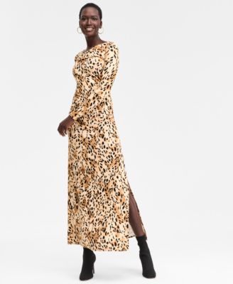 I.N.C. International Concepts - Women's Printed Cross-Neck Maxi Dress