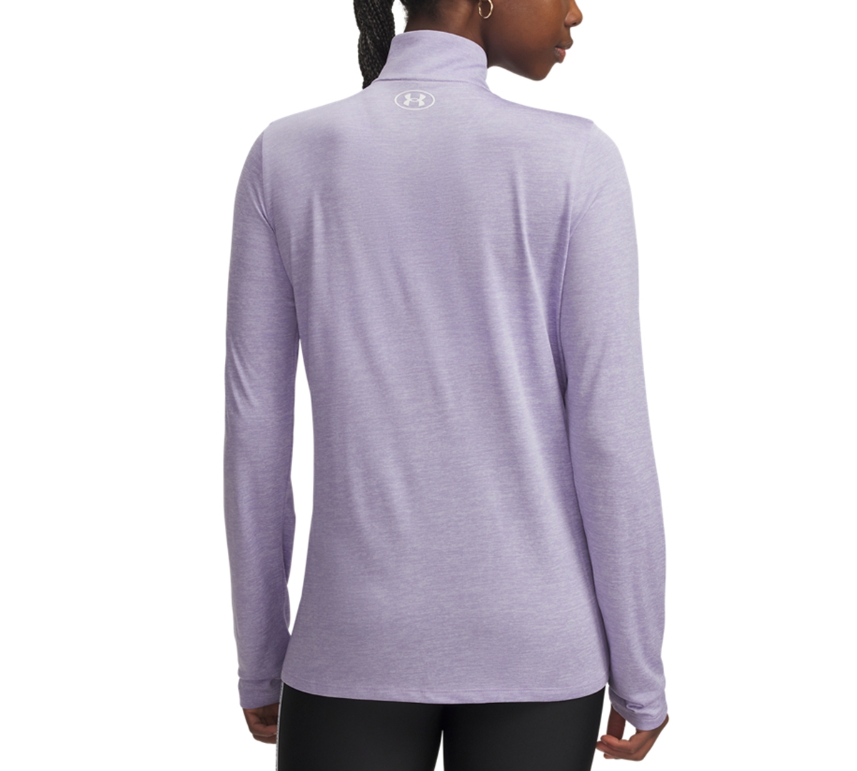 Under Armour Women's Twist Tech Quarter-zip Logo Top In Purple