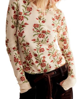 Free People - Women's Pretty Little Printed Cotton Thermal Top