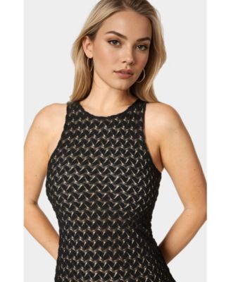Women's Lace Racerback Midi Dress