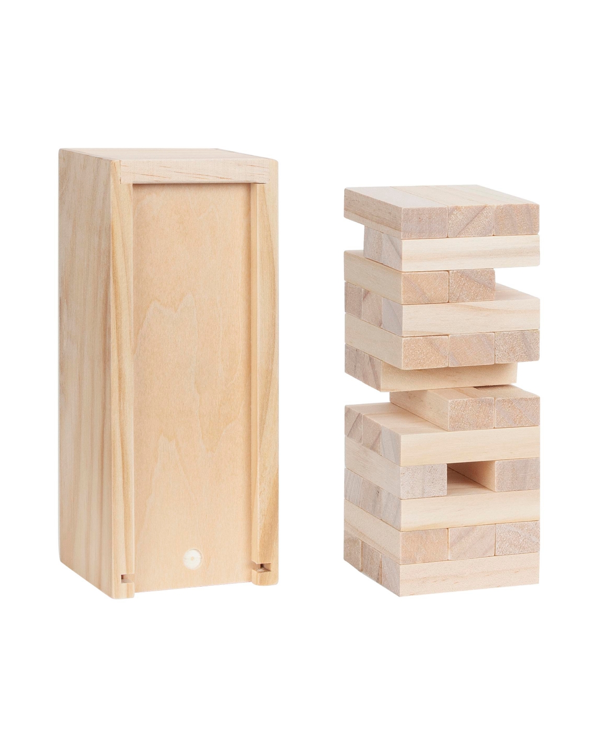 We Games Mini Wooden Blocks Stacking Tower Game