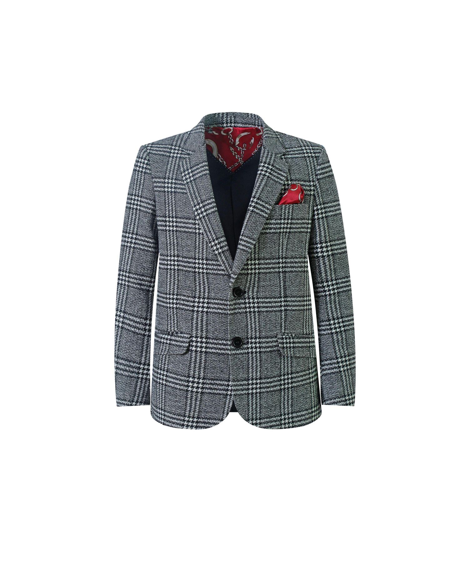 Little Boys Boys 4 6-7 Slim Fit Windowpane Blazers Sports Coat Jacket