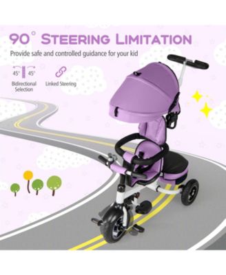 Toddler 5-in-1 Folding Trike 1-5 Years Old w/ Safety Harness Storage