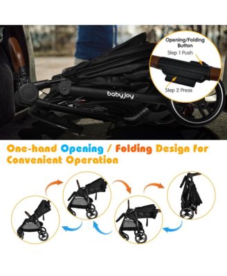 High Landscape Baby Stroller Pushchair with Expandable & Footmuff Canopy 20 lbs. 0-3 Years