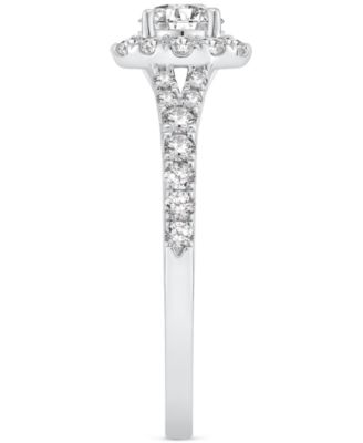 Diamond Halo Engagement Ring (1 ct. t.w.) in 14k White Gold or 14k Yellow Gold