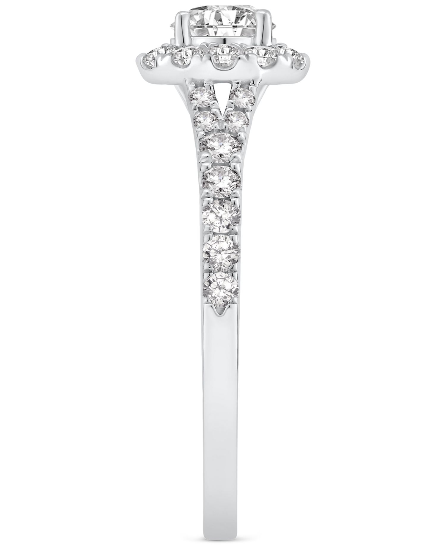Diamond Halo Engagement Ring (1 ct. t.w.) in 14k White Gold or 14k Yellow Gold