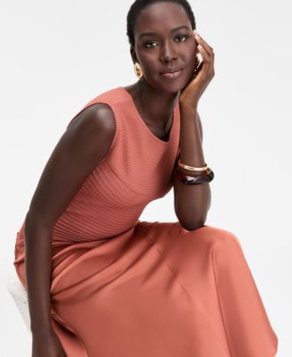 Women's Mixed-Media Sweater Dress, Macy's Exclusive 