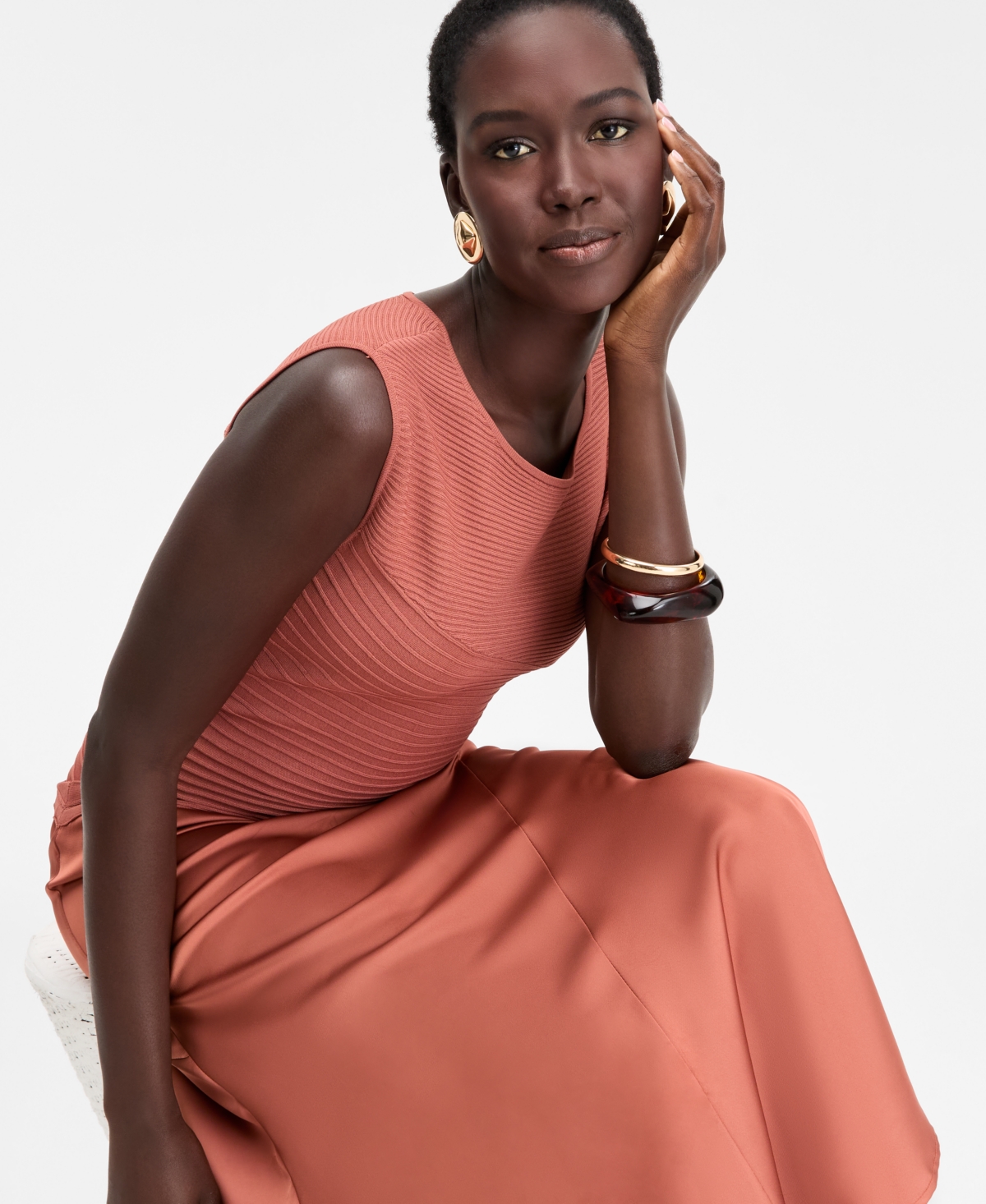 Inc International Concepts Women's Mixed-media Sweater Dress