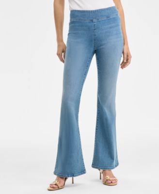 Women's High-Rise Pull-On Flare-Leg Jeans