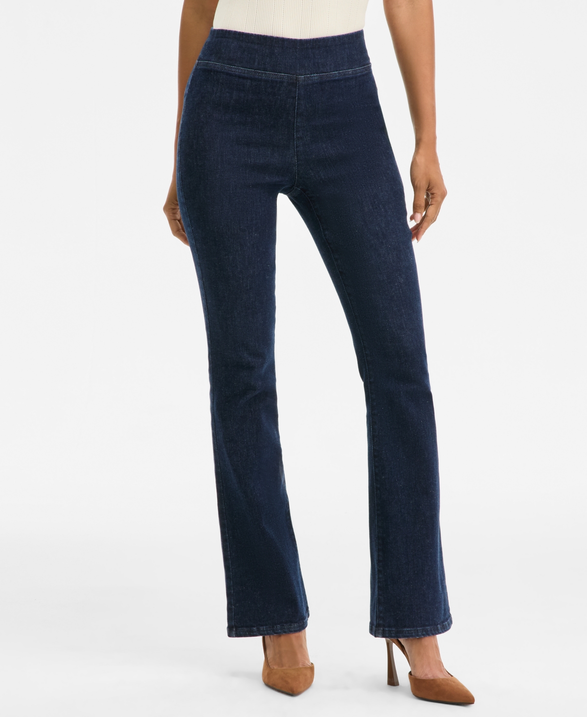 Inc International Concepts Women's High-rise Pull-on Bootcut Jeans, Macy's Exclusive In Blue