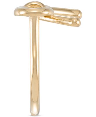 Polished Ribbon Bow Openwork Ring in 10k Gold