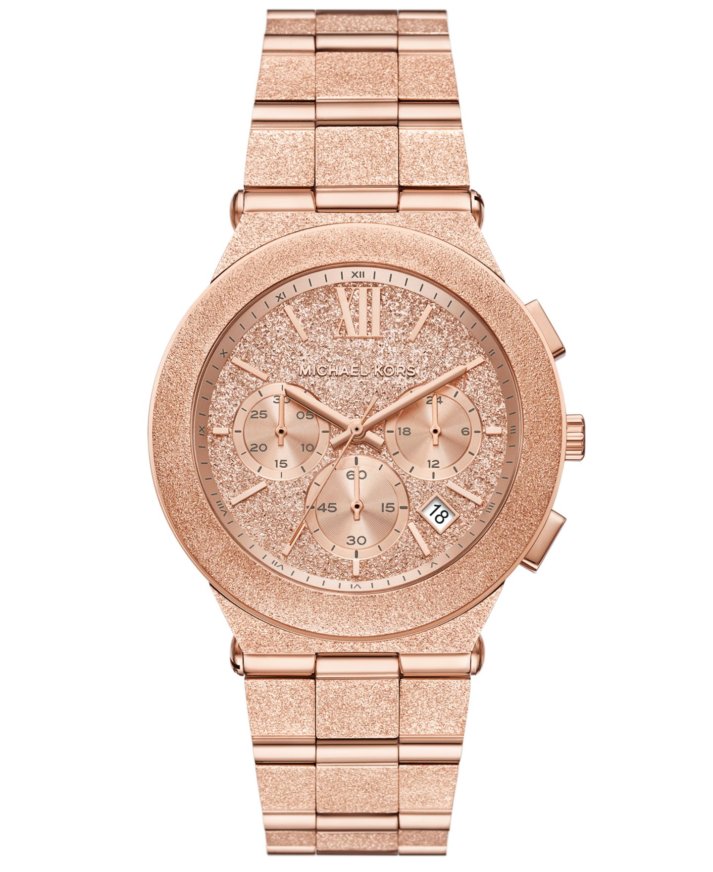 Женские часы Michael Kors Billie Chronograph Rose Gold-Tone Stainless Steel Watch, 40mm — фото 1